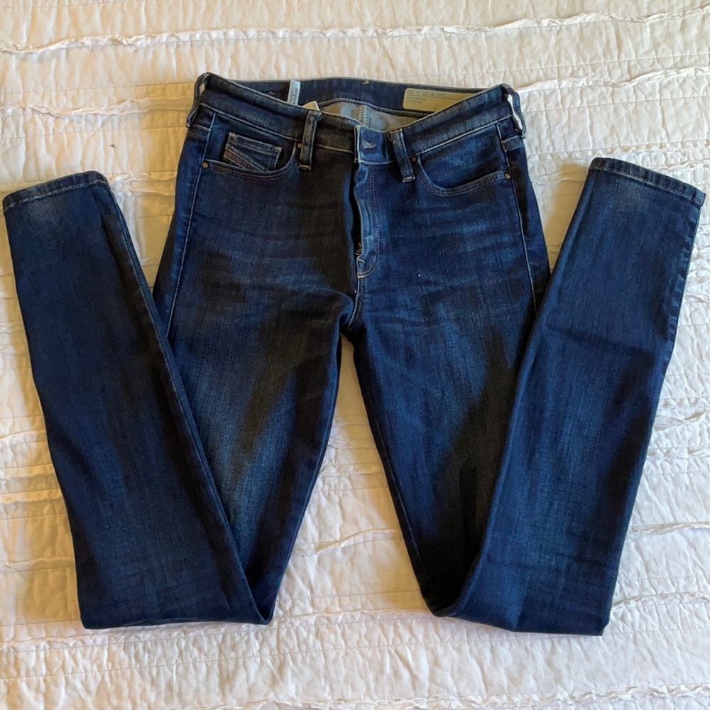Diesel skinny jeans, medium/dark wash